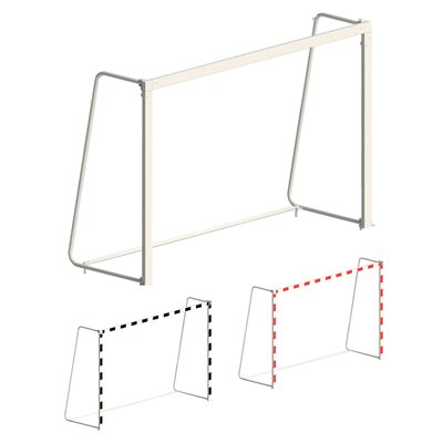 Paire de buts de handball 5'x7', blanc, 1-½"
