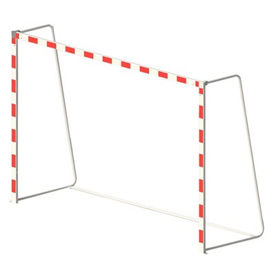 Paire de buts de handball 5'x7', rouge / blanc, 1-½"