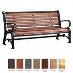 Banc avec dossier de série Huron, 6'