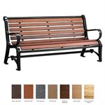 Huron Series Bench with Back, 6'