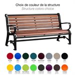 Huron Series Bench with Back, 6'