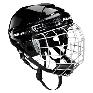 Casque de hockey avec grille, noir