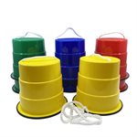 4 paires d'échasses ajustables en plastique, 5"