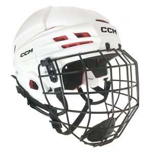 CCM TACKS 70 Ice hockey certified helmet with facemask, WHITE