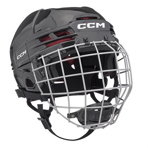 Casque CCM TACKS 70 certifié pour le hockey sur glace, avec grille - NOIR