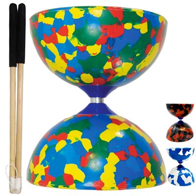 Arlequino Rubber Diabolo with Handsticks, 4"