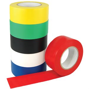 Set of 6 rolls of adhesive floor tape, 2" (50 mm)