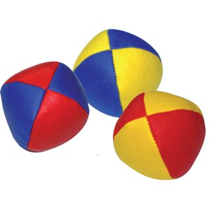 Ensemble de 3 balles de jonglerie à panneaux multicolores