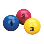 3 numbered juggling balls