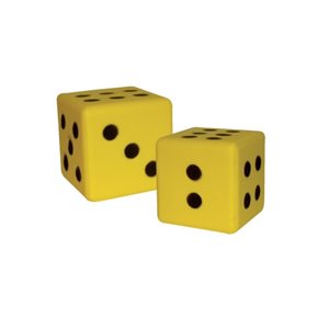 Pair of foam dice 3" (7.7 cm)