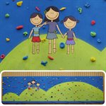 Climbing Holds Set for Concrete Block Wall, 8'x40'