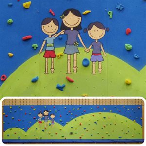 Climbing Holds Set for Concrete Block Wall, 8'x40'