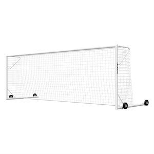 Pair of Kwik Goal Fusion 120 Soccer Goals, 8'x24'x3'x5', with Wheels