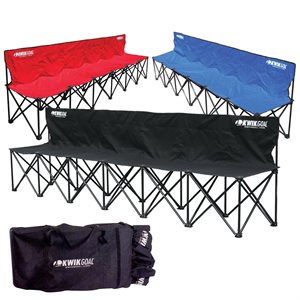 6-Seat Portable Kwik Bench, Black, 16"X18"