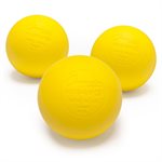 3 balles officielles de lacrosse, jaune