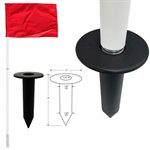 4 drapeaux de coin à ressort avec ancrages permanents
