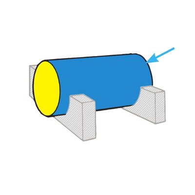 Cylindre en mousse, Ø12"x24"