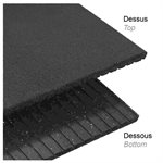 Smooth Recycled Rubber Tile, 4'x6'x½"