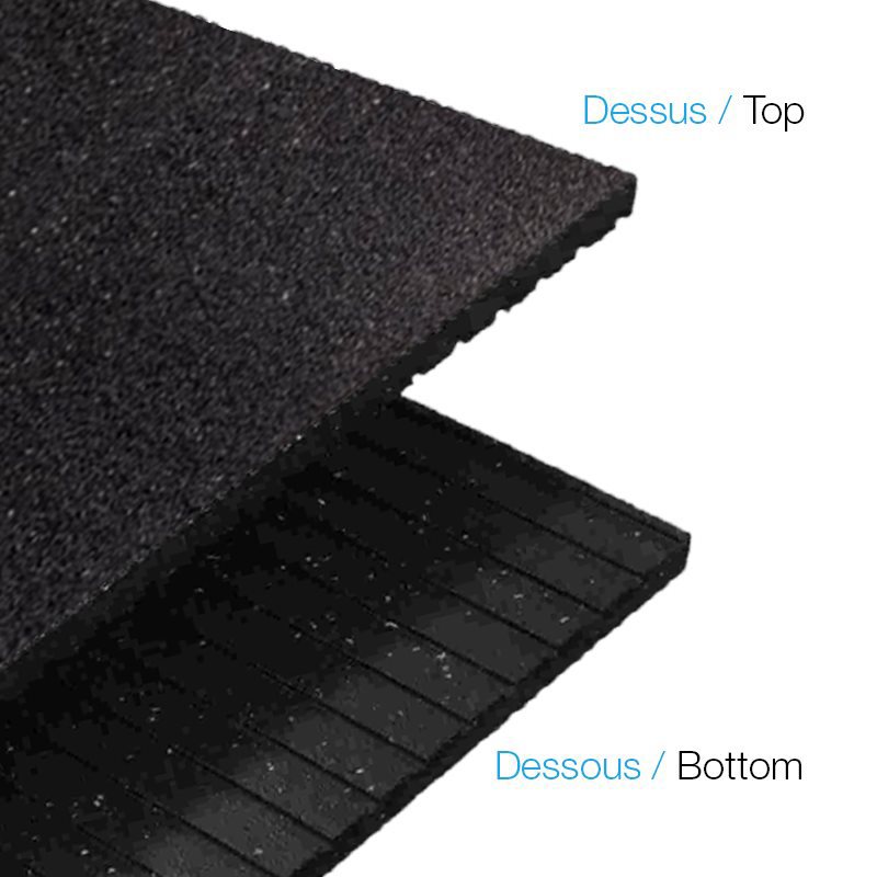 Tuile en caoutchouc Texture lisse - 1,3 cm (½") d'épais Tuile en caoutchouc Texture lisse - 1,3 cm (½") d'épais