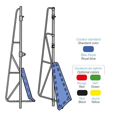 Protection de bas de poteau matelassée avec velcro