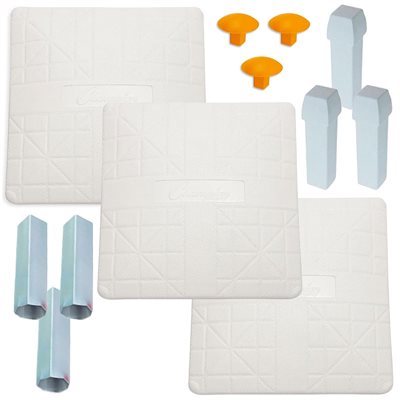 3 buts de baseball Low Profile 15"x15"x3"