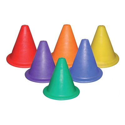 6 vinyl cones, 7”