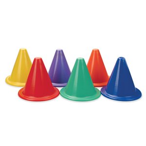 6 vinyl cones, 7”