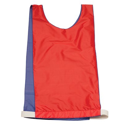 Dossard réversible en nylon bleu et rouge pour enfants