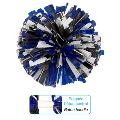 Cheeleading Pom Pom, Royal / White / Blk