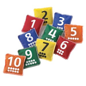 10 Numbered Bean Bags