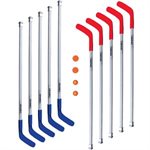12 bâtons de hockey 52", 2 balles, 2 rondelles