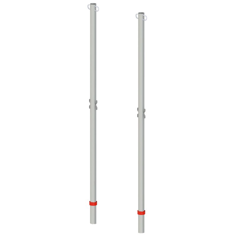Poteaux doubles en acier, 4,8 cm (1,9")