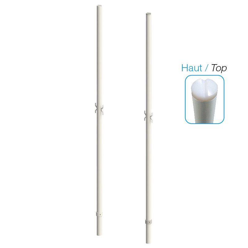 Poteaux doubles en acier, modèle olympique, 3,8 cm (1,5")