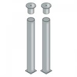 Paire d'ancrages galvanisés avec couvercle, 2-3 / 8"