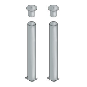 Ancrages avec couvercle pour poteaux de 9 cm (3,5")