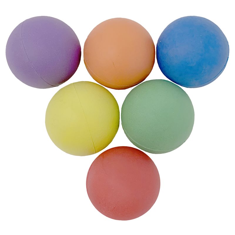 Sponge Rubber Balls, set of 6