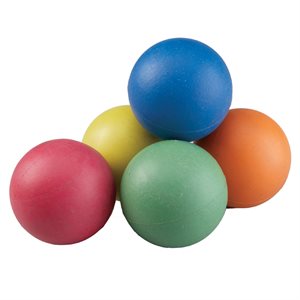 6 balles en caoutchouc-mousse, 2-½"