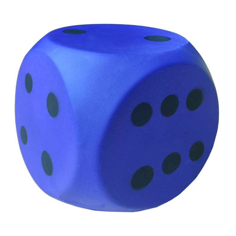 PVC covered foam dice, 6"