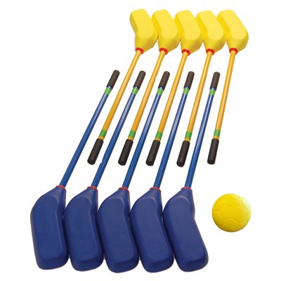 10 bâtons de hockey en mousse, 36", 1 balle