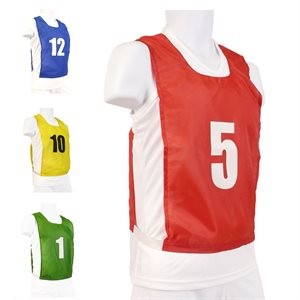 12 numbered JUNIOR pinnies #1-12