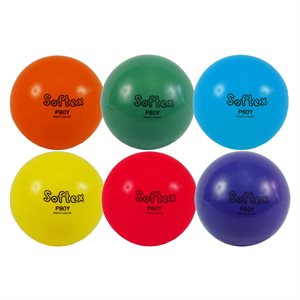 Set of 6 Softex balls, 8" (20 cm)