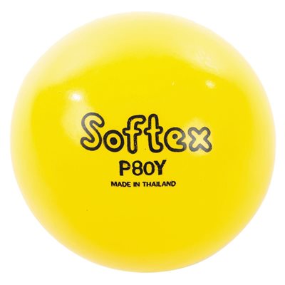 Ballon de jeu en vinyle gonflable Softex, jaune