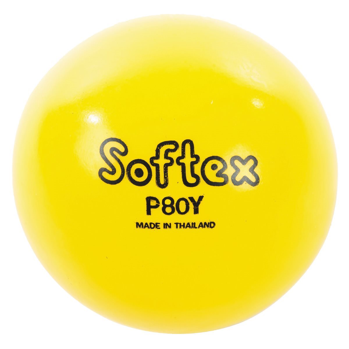 Ballon de jeu en vinyle gonflable Softex, jaune