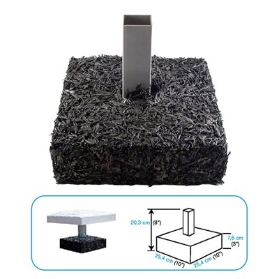 Base d'ancrage de baseball préassemblée