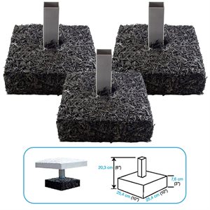 3 Preassembled Baseball Anchor Bases