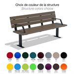 Traditional Park Bench with Arm Rest and Back, 6'