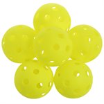 6 balles de Pickleball intérieur, jaune optique