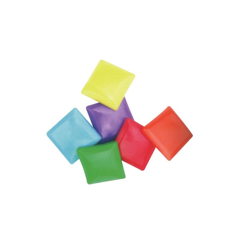 Set of 6 soft vinyl rubber bean bags