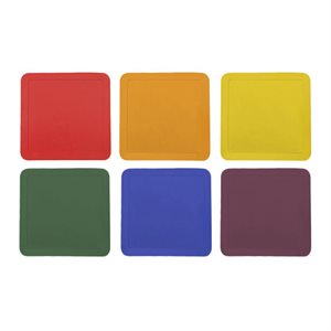 6 flat square markers, 12"x12"