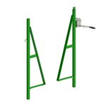 Indoor Tennis Poles, Painted Steel, 1-7 / 8", Green
